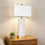 Ensemble de 2 lampes de table en albâtre avec veilleuse et ports USB, 3 lampes de chevet à DEL à intensité variable pour le bureau de la chambre à coucher, y compris les ampoules
