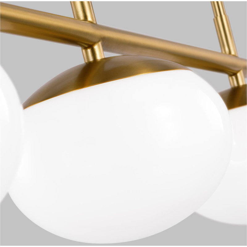 Lune 4 - Light Chandelier, Burnished Brass