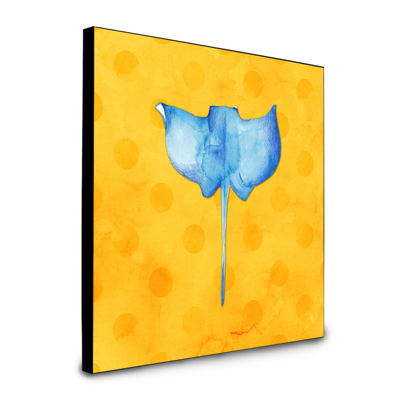 « polkadot ray ray », art encadré Eagels, Jaune