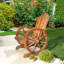 Chaise adirondack en bois massif wagon-wheel Ibrahim
