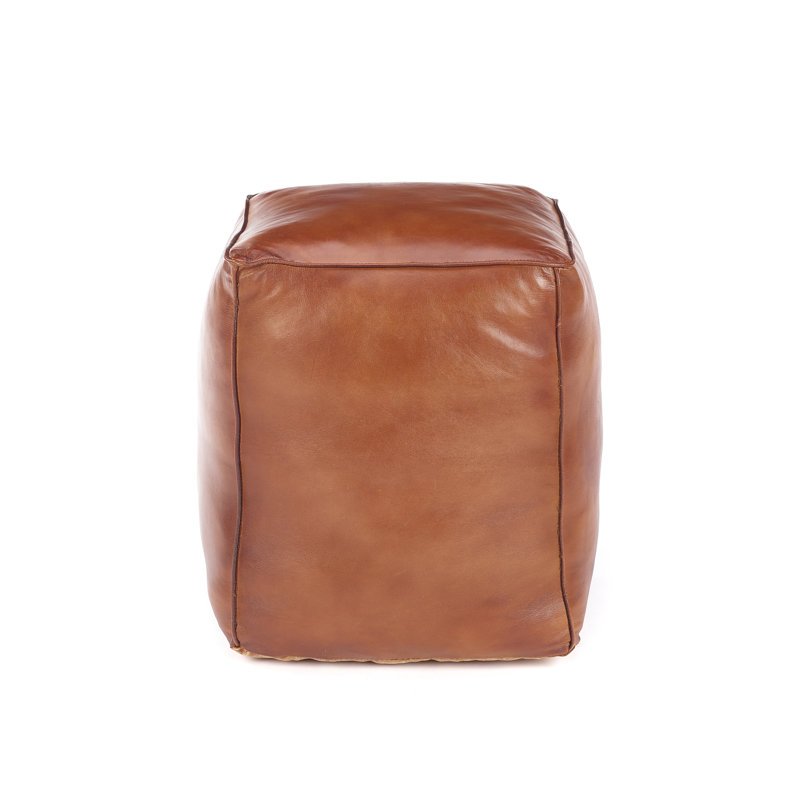 Lesley 50cm Wide Square Solid Colour Pouffe Ottoman
