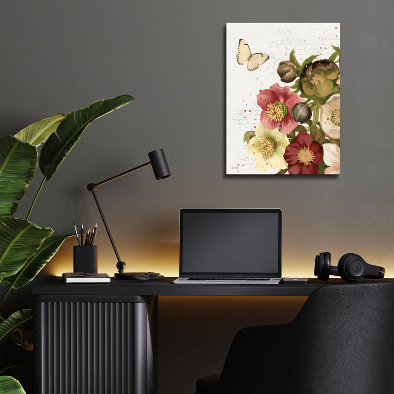  «Vintage Petals 2 C» par Katie pertiet, art mural en verre acrylique, 12 po x 16 po, H 16 po x l 12 po x P 0,13 po