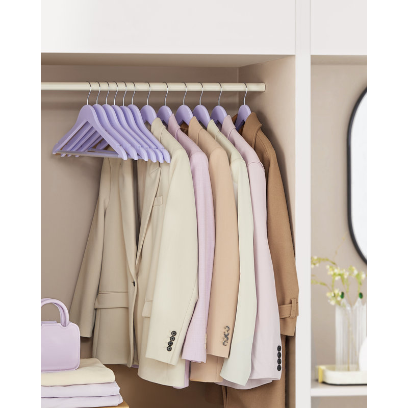 Griet Solid Wood Standard Hanger, Violet, 10