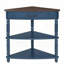 Table de coin 33,8 "à 3 niveaux - Bleu marine et plateau espresso-759140426