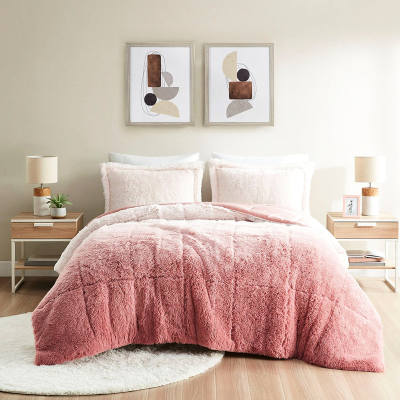 Édredon en fausse fourrure chaude Blush - simple / simple TG