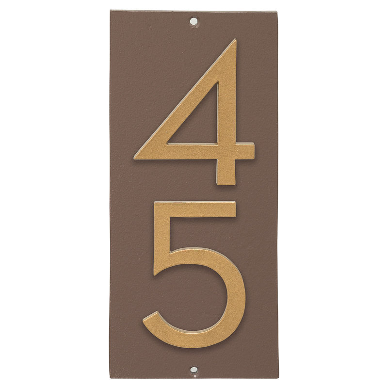Plaque murale rectangulaire verticale flottante 6 po, Oui, Sable / or