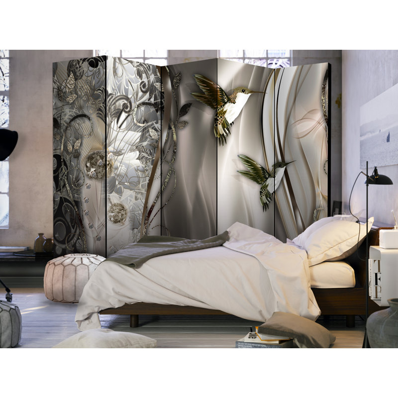 Sidney 225cm W x 172cm H 5 - Panel Folding Room Divider