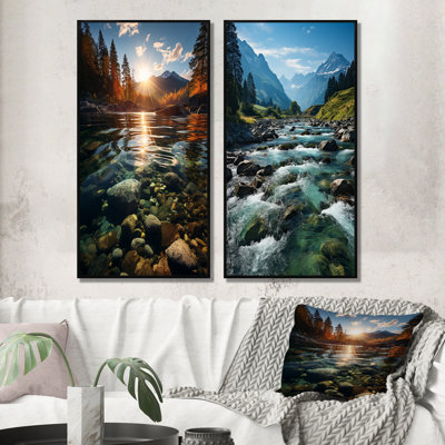 «River Reflections», 2 pièces sur toile
