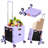 Foldable Utility Cart Collapsible Crate Rolling Carts With Stair Climbing Wheels Rolling Tote Basket Teacher Cart With Lid Wear-Resistant 360°Rotate Wheel Noiseless