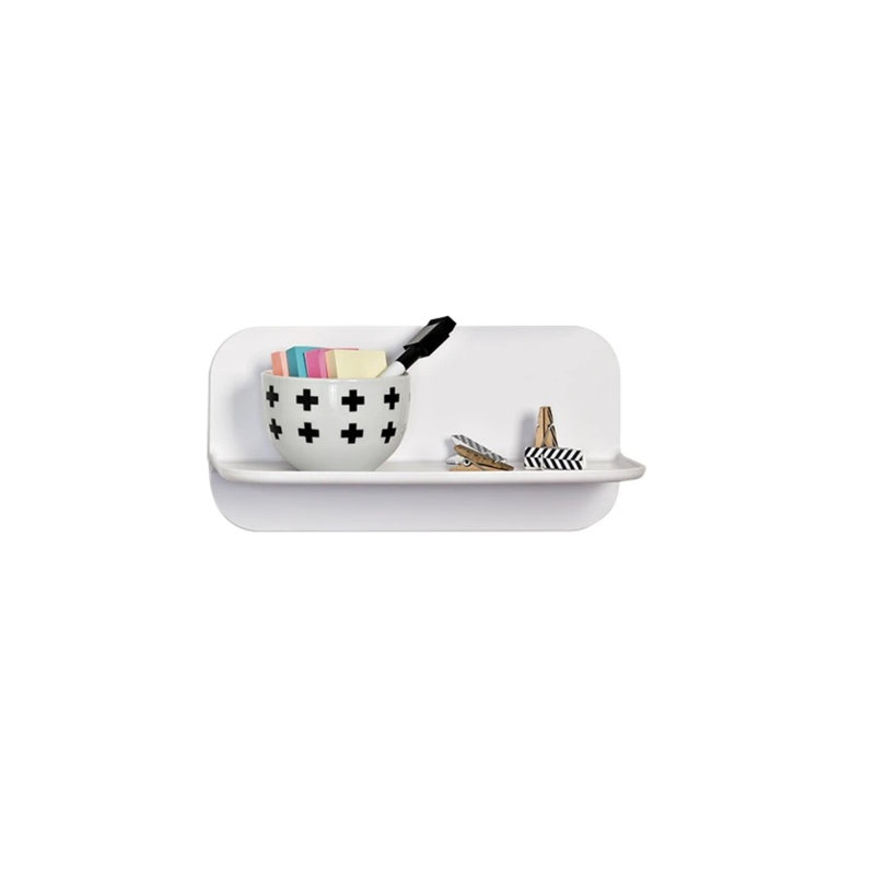 Tablette murale ajustable en ardoise Bowmansville, Blanc
