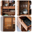 Buffet décoratif rétro en bois de noyer massif