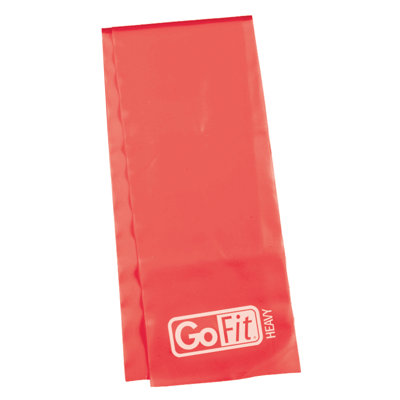 Bande plate simple sans latex Gofit® avec poids lourd / 15 lb Résistance (rouge)
