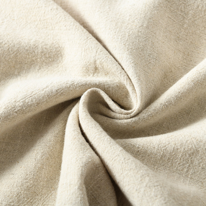 Housse de coussin Boho Farmhouse Pillow Cover, Lin naturel, Carré 18 po