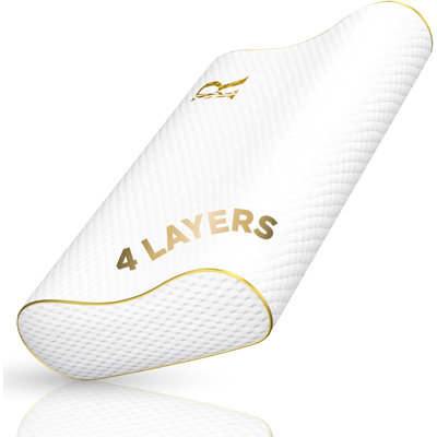 Oreiller en mousse à mémoire de forme royale, contour pour soutien cervical, canapé-lit latéral