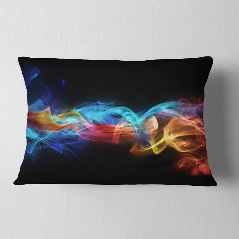 Feu en couleurs - Coussin imprimé abstrait