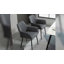 Chaises de salle à manger Corrigan Studio rembourrées en tissu de lin avec pieds en métal-345105658
