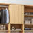 Natural Oak 19.5" Floor-Mounted Closet Section with Slab Doors, 1 Clothing Rod, 1 Shelf & 3 Slab Drawers-137887731-137887735