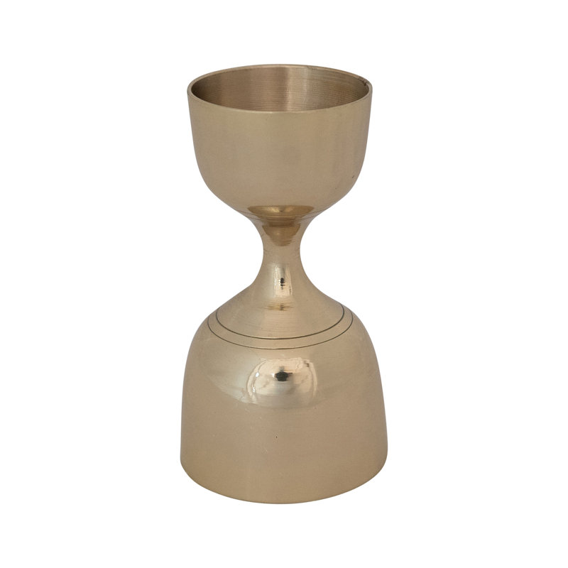1-Ounce/2-Ounce Brass Double Sided Cocktail Jigger