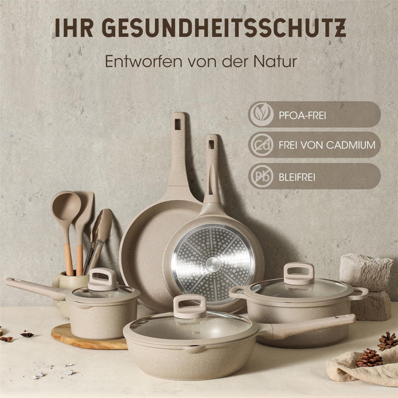 Yamaguchi 11 - Piece Ceramic Cookware Set
