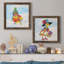 «Groovy Chick and Sky», ensemble de 2 peintures sur toile encadrées-1973644541-1973644540