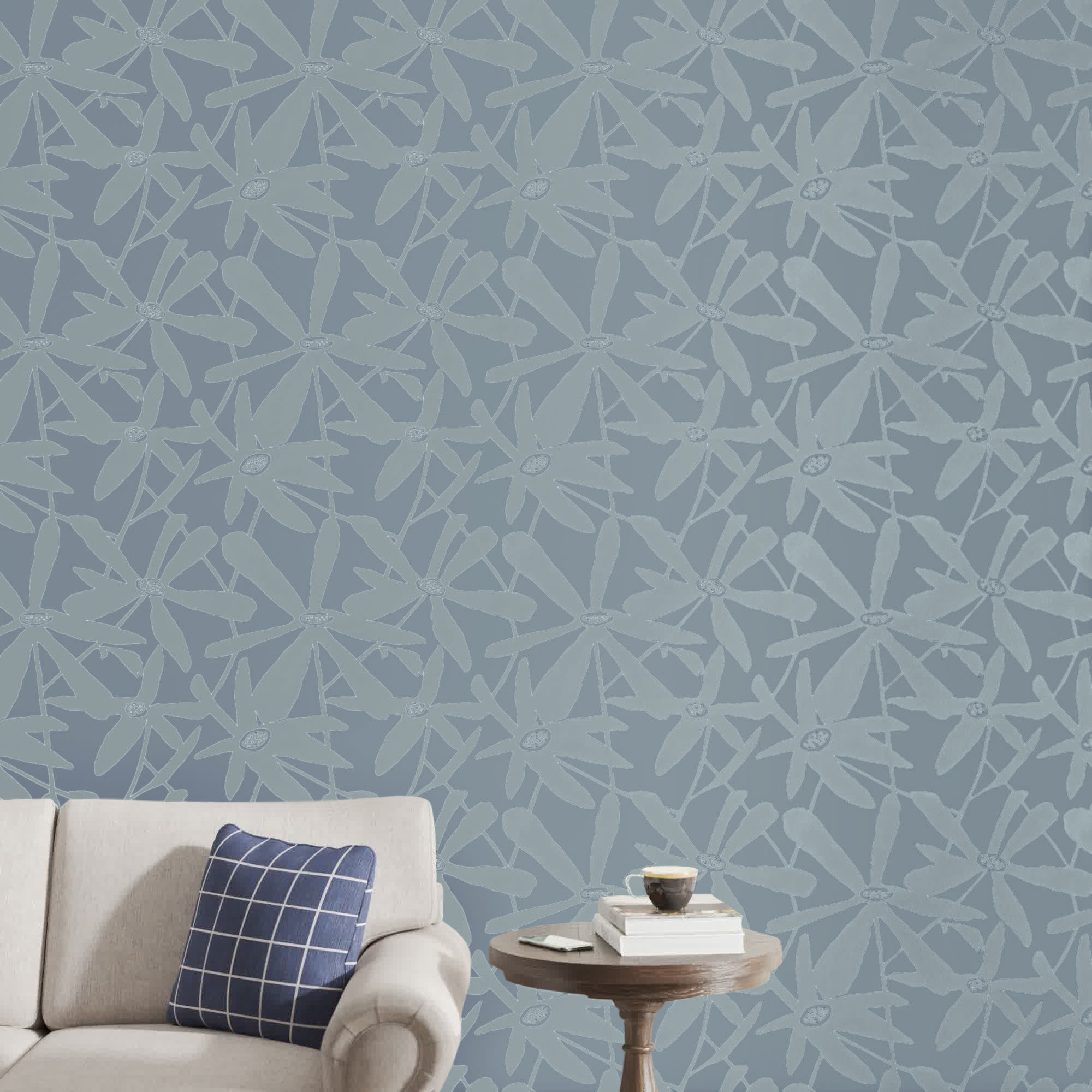 Brookstead Floral Wallpaper, Blue