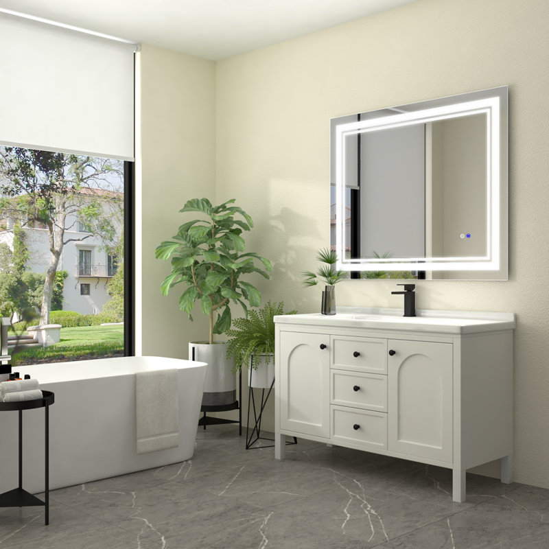 Miroir de salle de bain Bilgehan, 32 po x 40 po
