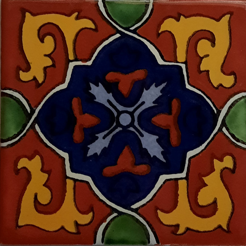 Carreau mexicain TalaMex Terra Granada Talavera 36 pièces 2 po x 2 po