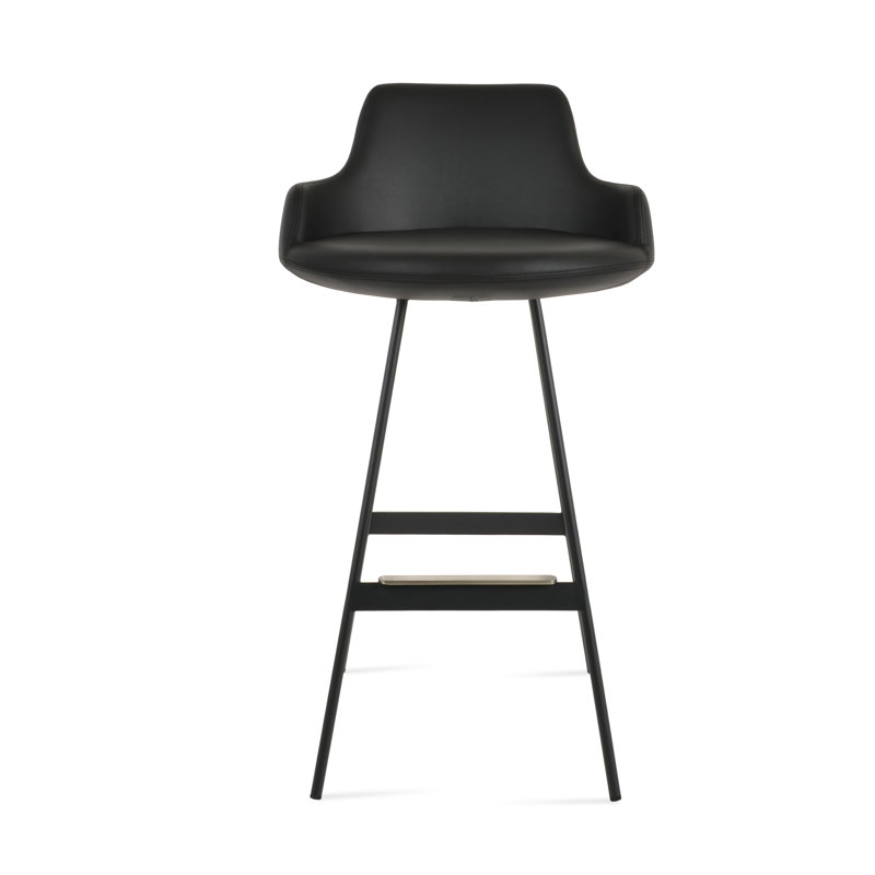Tabouret Dervish Balat, Noir, Noir, Tabouret de bar (siège d'une hauteur de 29 po)