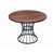 Walnut Top/Black Base