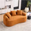 Causeuse incurvée orange pleine compression Curved Loveseat-121059956
