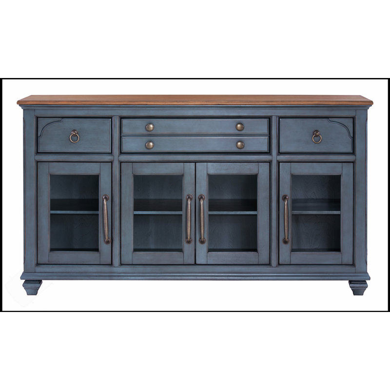 Buffet de cuisine American avec finition velours côtelé, aucun assemblage requis