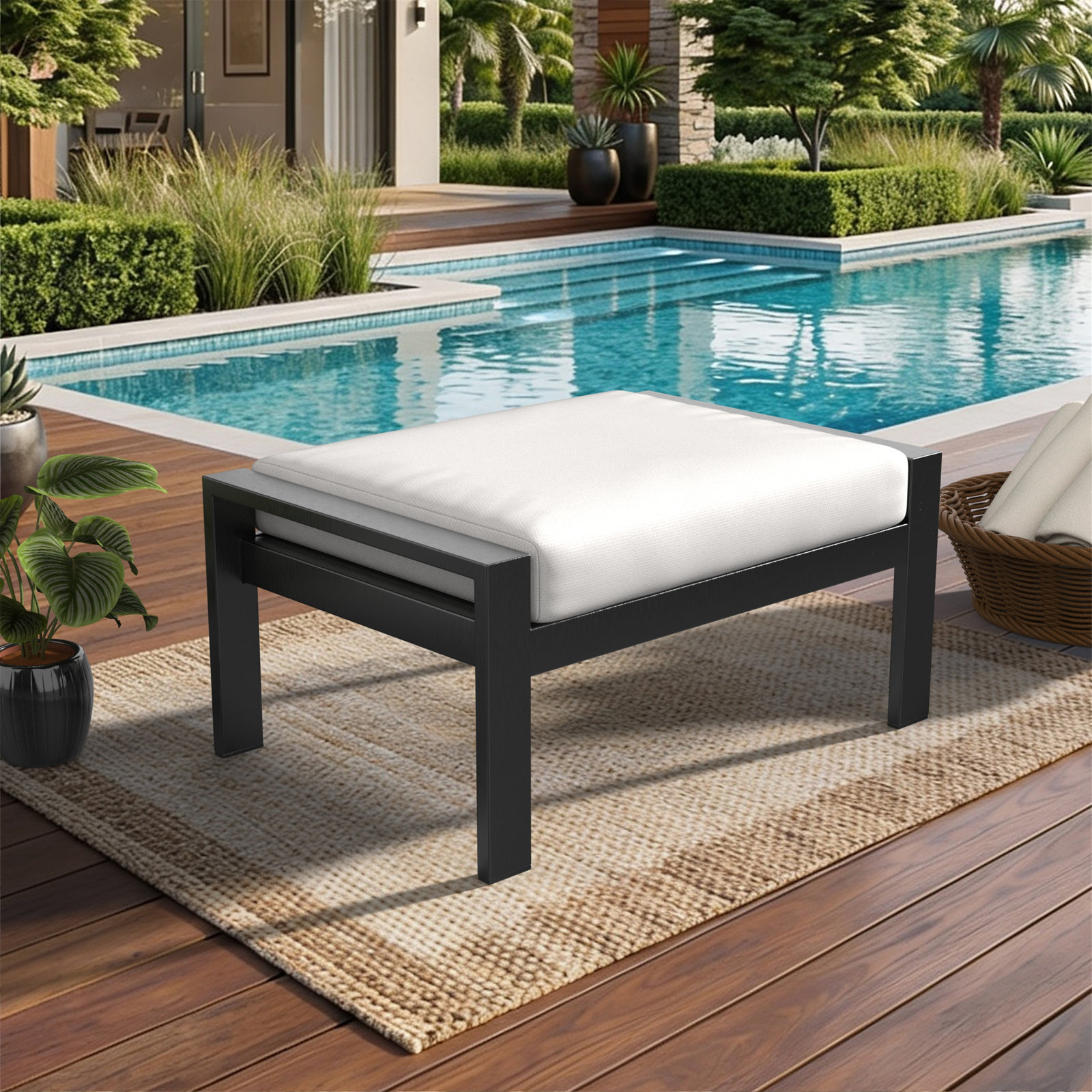 24" Sunbrella® Seat Cushion, Canvas Natural Sunbrella® Canvas