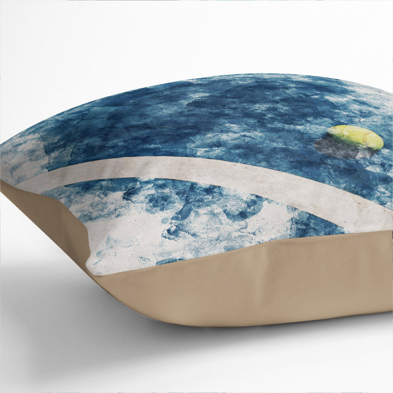The Tennis Court Scatter Cushion, 55cm H x 55cm W x 20cm D, Stone