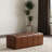 Farrell Faux Leather Upholstered Bench with Grid-Panel Stitching, Brown