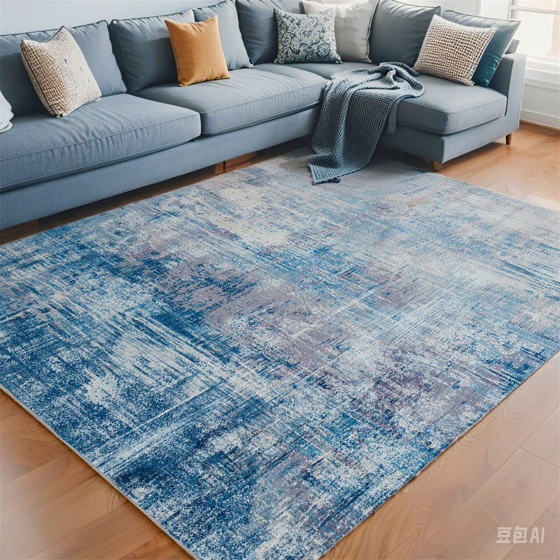 Rectangle Polyester Machine Woven Area Rug, Rectangle 5' x 8'