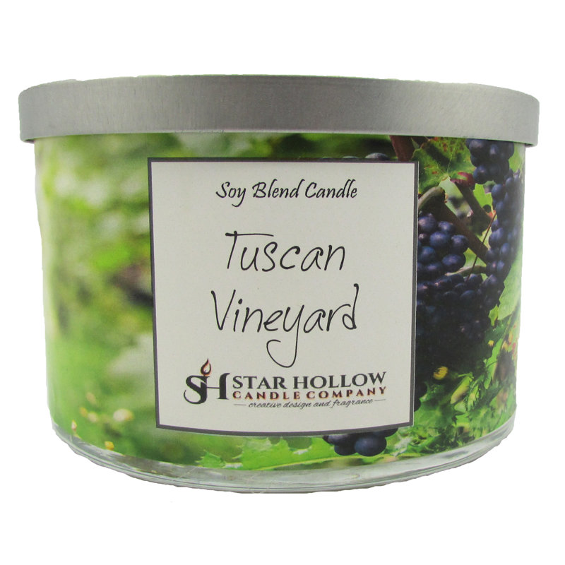 Tuscan Vineyard Scented Jar Candle, 2.75" H x 4.25" W x 4.25" D