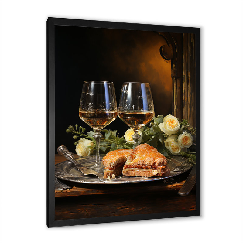 " Aged Elegance ", 20" H x 12" W x 1" D, Black Single Picture Framed