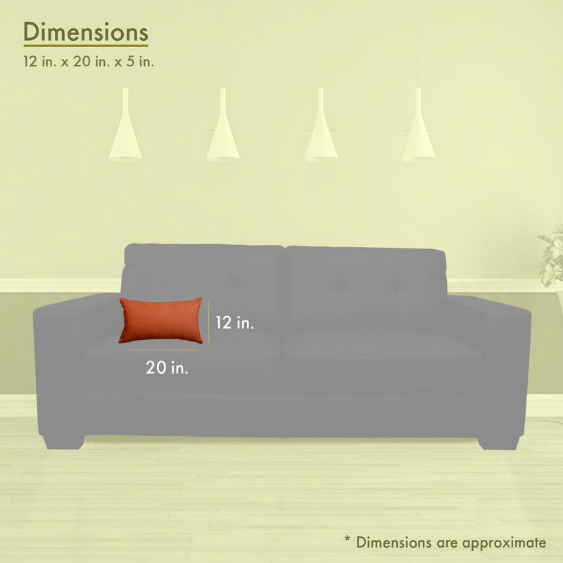 Housse et coussin rectangulaire, Orange