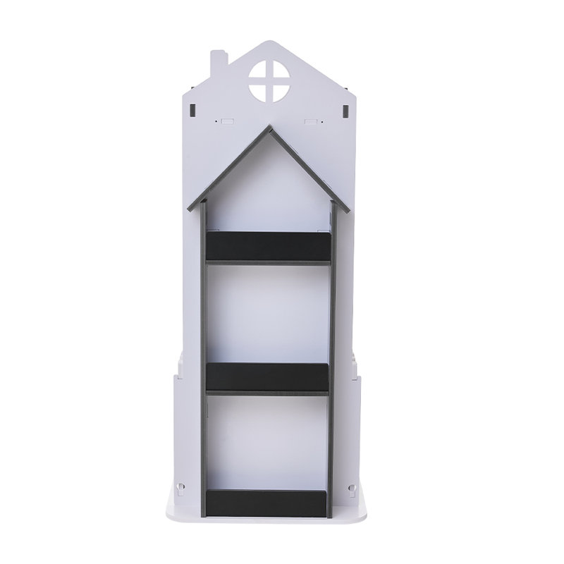 PVC Wood Plastic Board + Co-extruded Board + ABS Kids Bookcase, 37.4" H x 16.14" W x 16.14" D