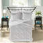Soft Faux Fur Bedding Set, Ivory, Modern Chevron Design For Cozy Sleep
