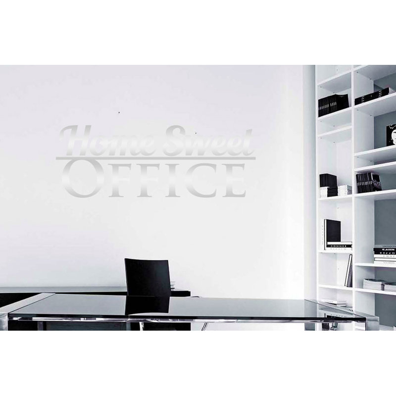 Wall Decal, Shiny Silver, Medium