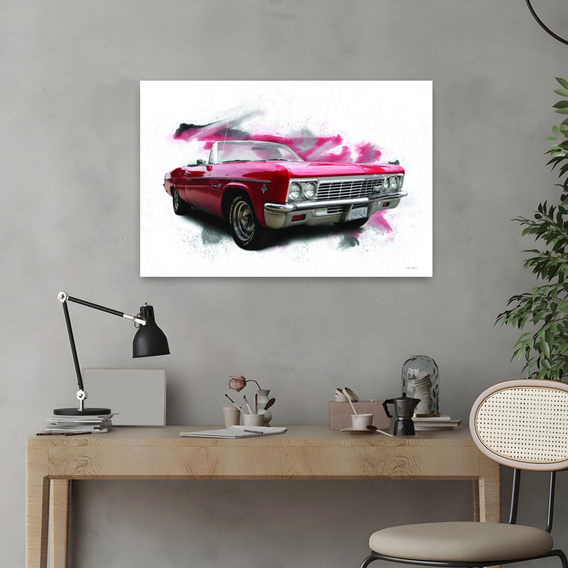 Chevy Impala classique rétro, art rétro, H 16 po x l 24 po