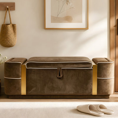 Banc de rangement rembourré