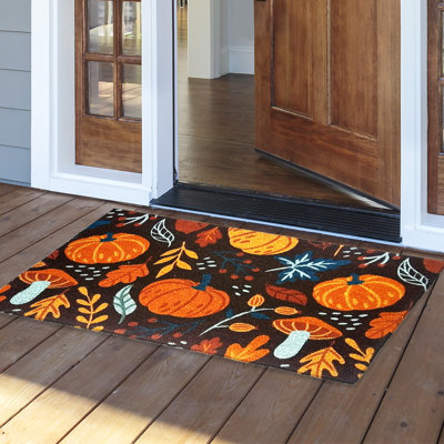 Pumpkins And Mushrooms Medium Coir Doormat