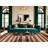 Washable Terracotta Beige Striped Area Rug-340835684