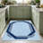 Blue Greek Key Border carpet-easy to clean, machine-washable, soft and comfortable; suitable for door mats, kitchens, living rooms, bedrooms, corridors, and laundry areas. Easy to clean, durable carpet for home decoration.-961679
