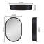 Armoire de salle de bain murale ovale en mÃ©tal noir de 31 x 21 pouces avec miroir