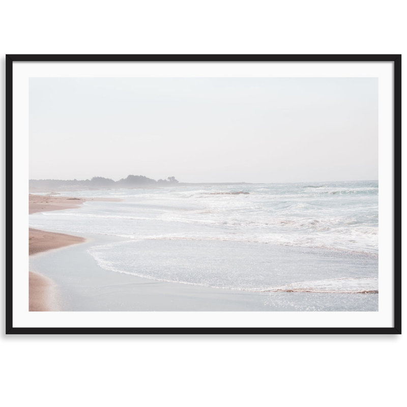 10 Mile Beach Print by Carly Tabak, 44" W x 31" H, Black Wood
