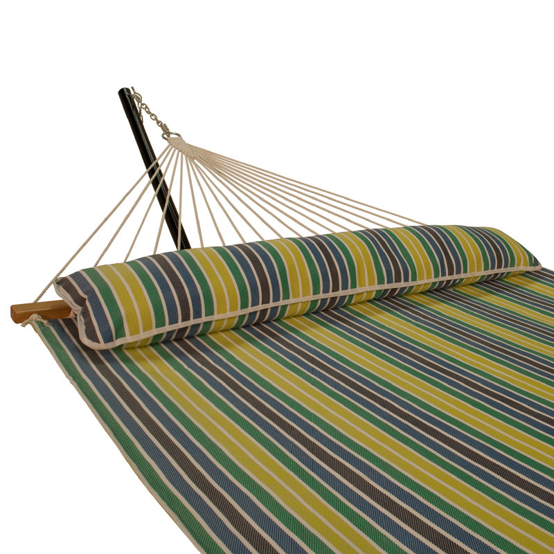 Kylah 2 Person Spreader Bar Hammock, Spring Stripe