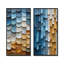 Ensemble de 2 pièces de tuiles abstraites vertes de style Serenade sri-lankaise I - Boho Tiles-565440170-565440169